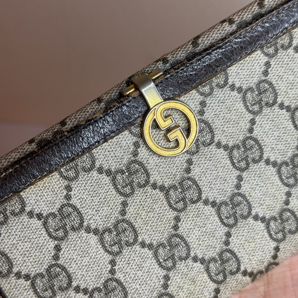 Vintage 70-80s Gucci GG canvas Long wallet - Picture 4 of 10
